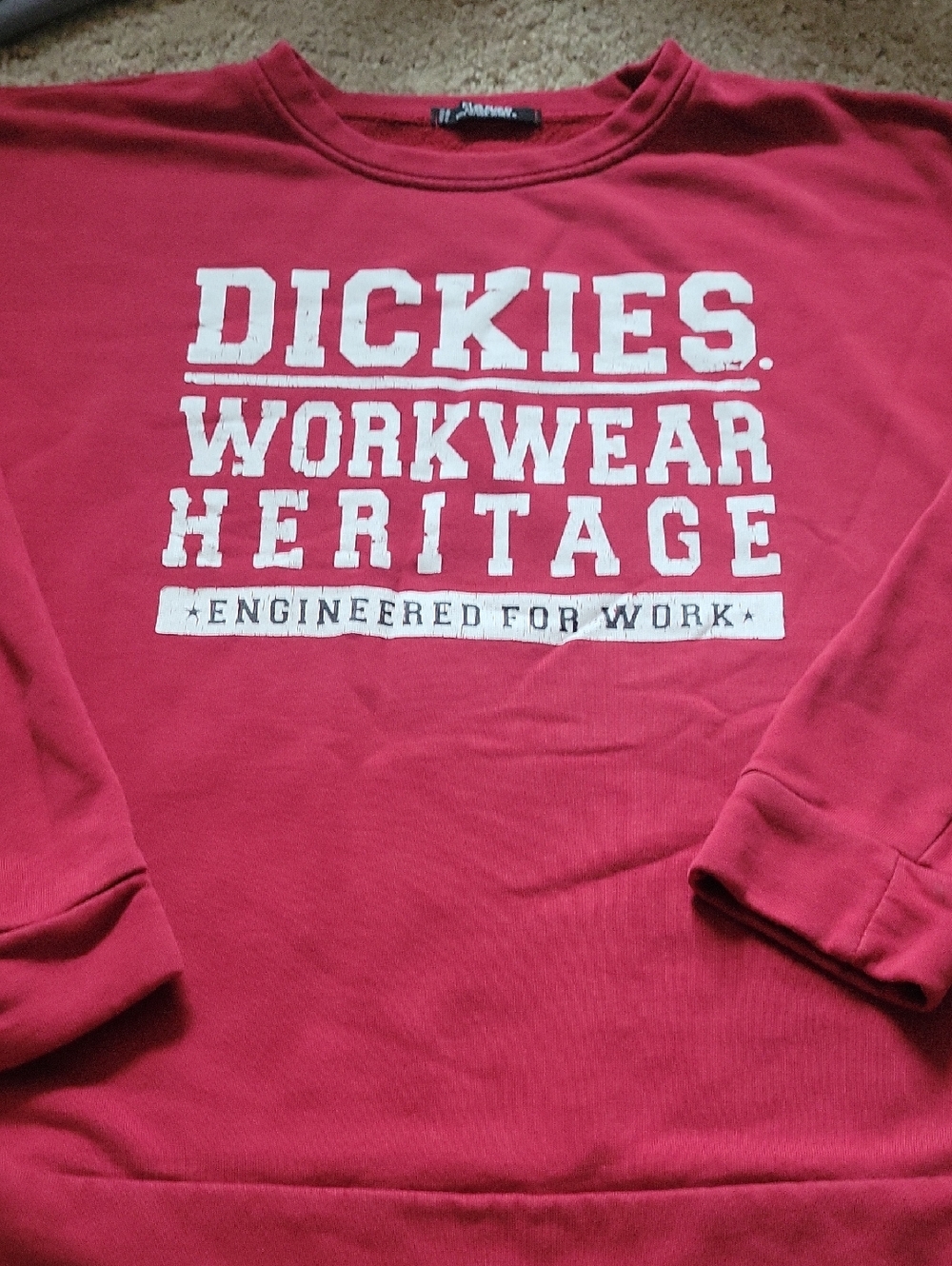 Dickies Men’s Red Crewneck Sweatshirt - Workwear Heritage
